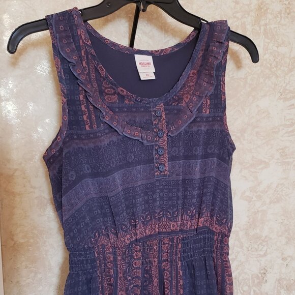 Dark Grey & Terracotta boho dress - Picture 2 of 5